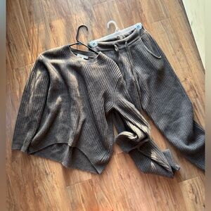 NakedCashmere Chocolate Knit Sweater Set